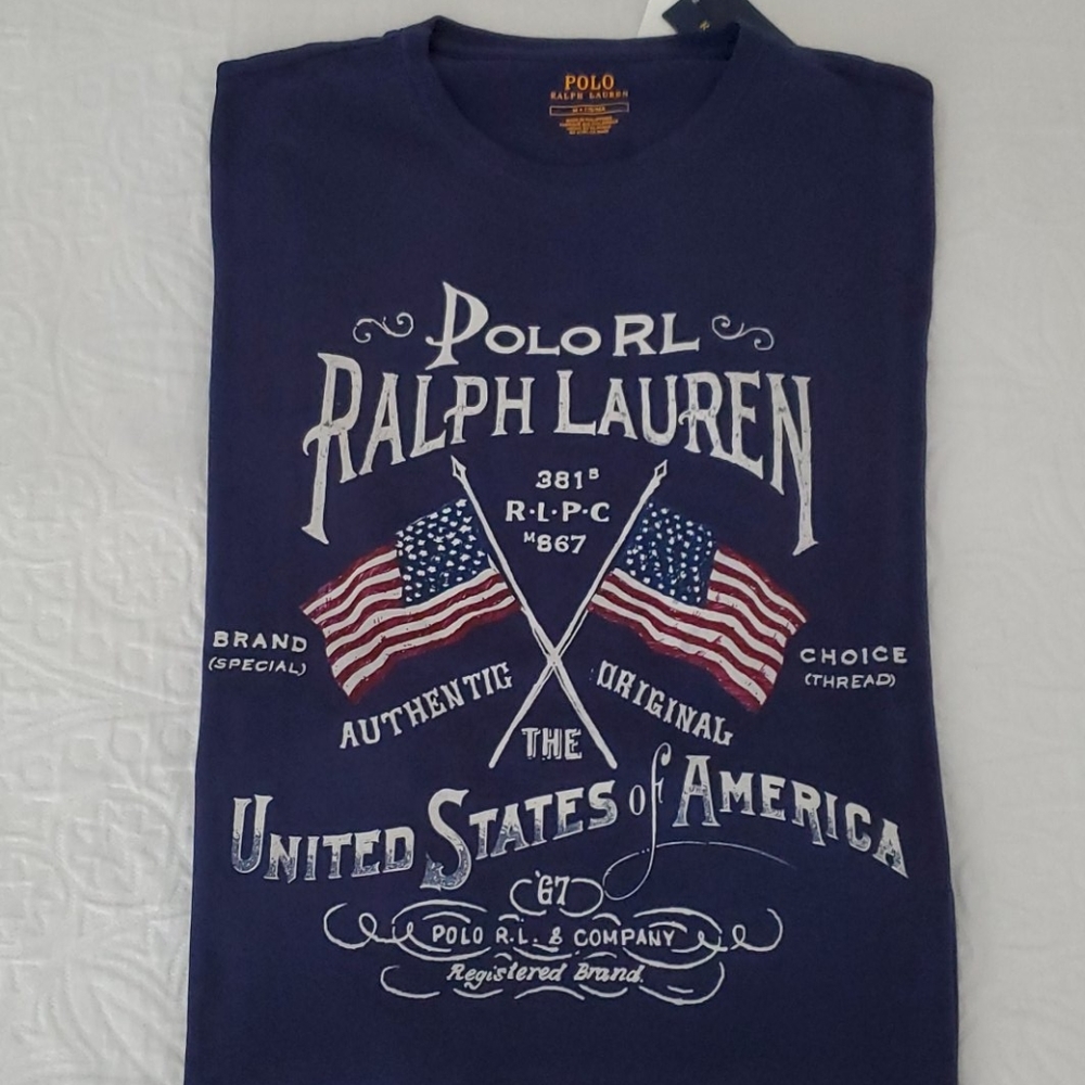 Polo Ralph lauren R.L cross flags t shirt